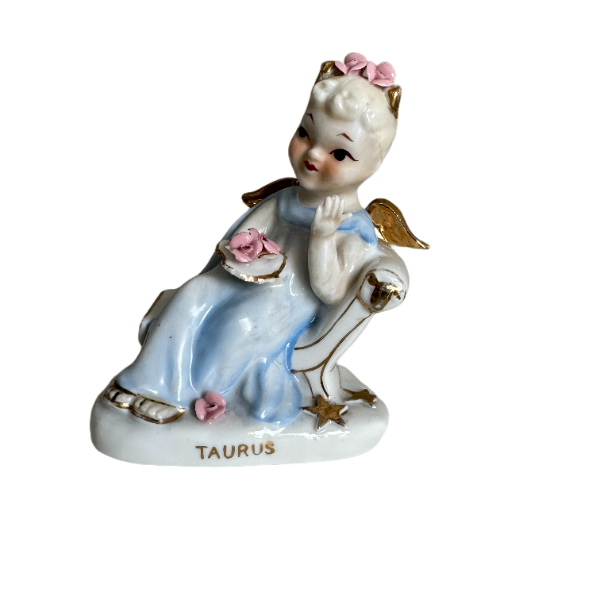 Lefton Taurus Angel Figurine